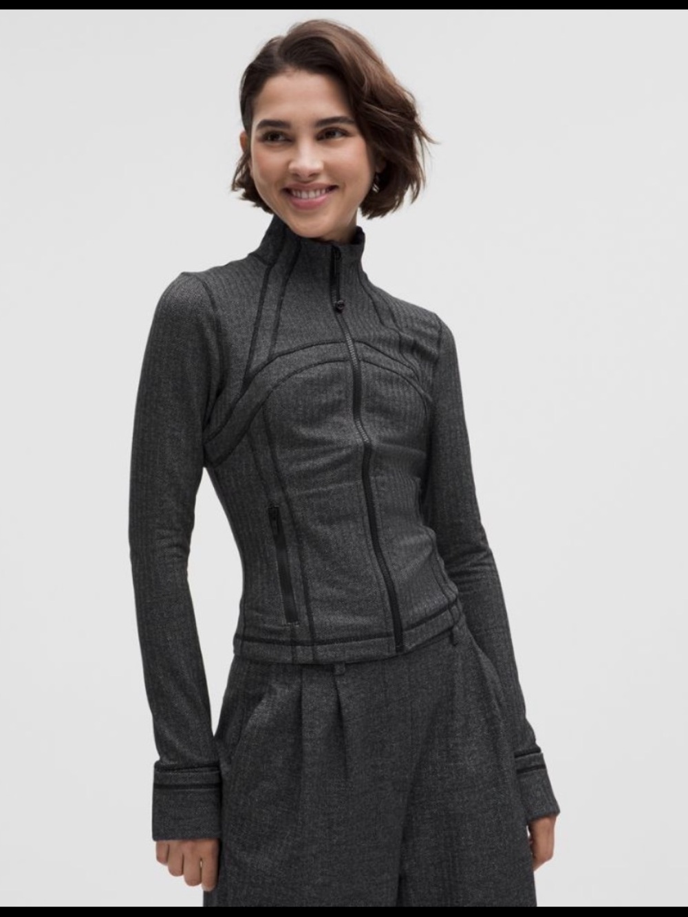 NWT LULULEMON DEFINE CROPPED JACKET IN HERRINGBONE